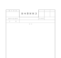 보고서 (감사정보) 보고서 (감사정보)